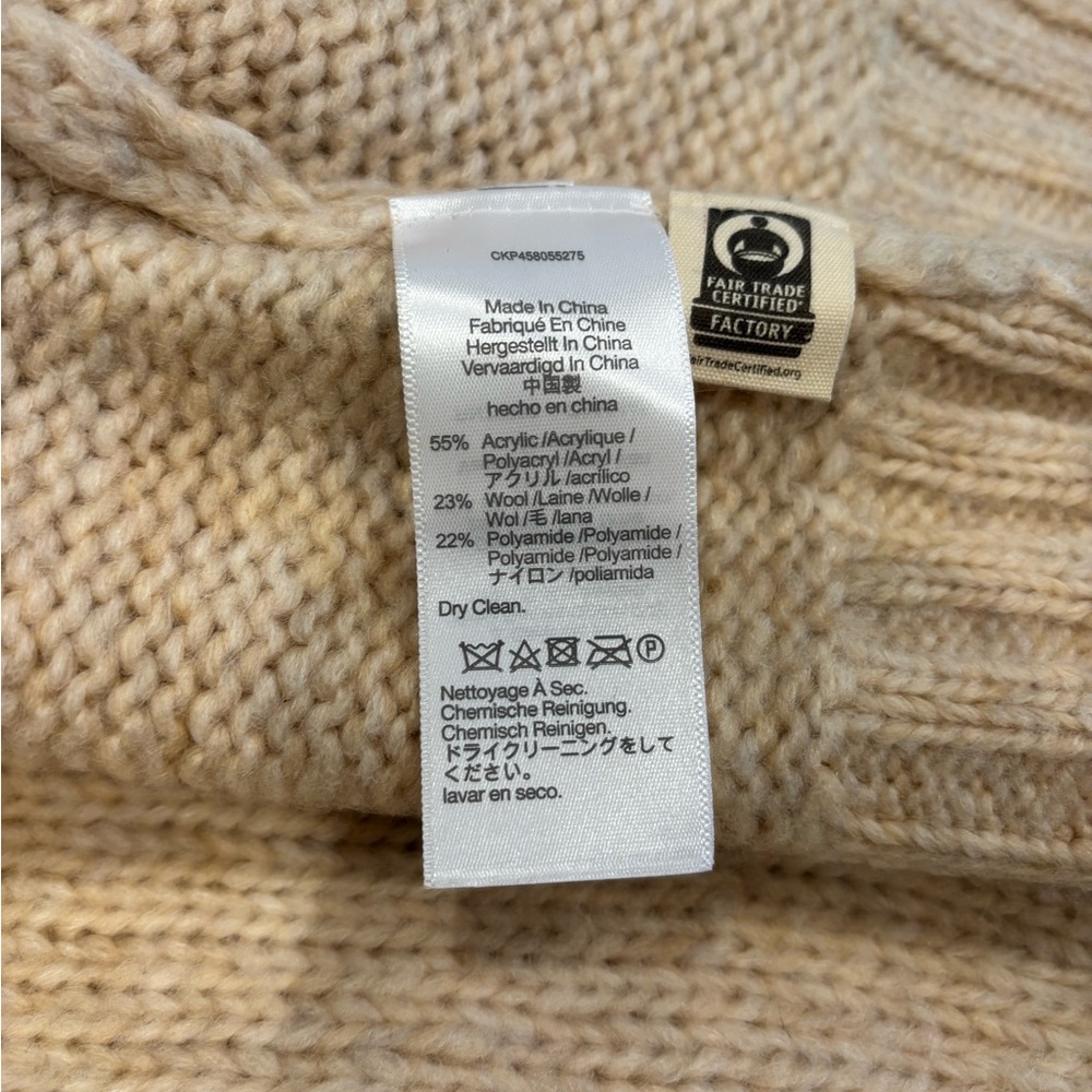 Madewell Tan Cable Knit Cardigan - Picture 3 of 3